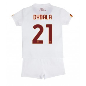 AS Roma Paulo Dybala #21 Bortedraktsett Barn 2022-23 Kortermet (+ Korte bukser)